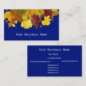Abstrakte Visitenkarte für Herbstfarben (Vorne/Hinten)