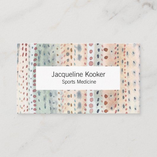 Abstrakte Visitenkarte für kleine Punkte in Aquare (Vorderseite)