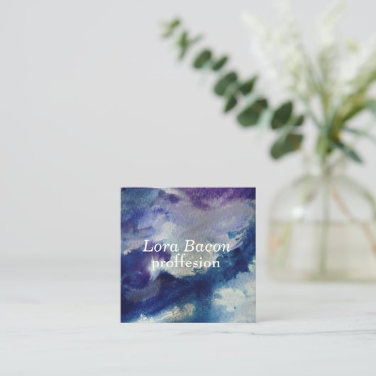 Abstrakte Visitenkarte für Wasserfarben (Stehend Vorderseite)