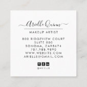 Abstrakte Visitenkarte für Wasserfarben-Makeup-Kün (Rückseite)