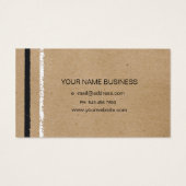 Abstrakte Visitenkarte in braun, schwarz und weiß (Rückseite)