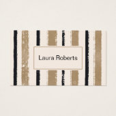 Abstrakte Visitenkarte in braun, schwarz und weiß (Vorderseite)