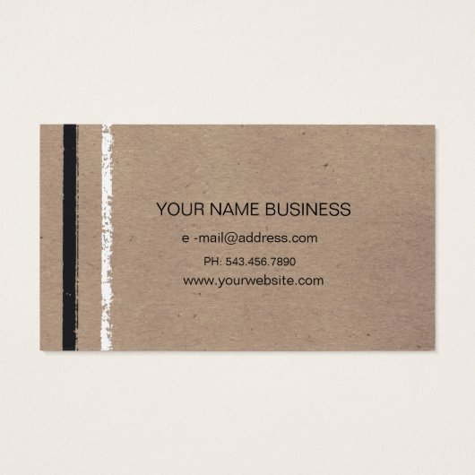 Abstrakte Visitenkarte in braun, schwarz und weiß (Rückseite)