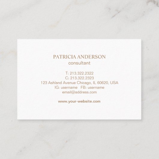 Abstrakte Visitenkarte in Rosa (Rückseite)