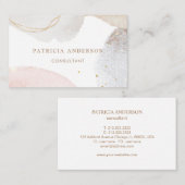 Abstrakte Visitenkarte mit modernem Rosa (Vorne/Hinten)