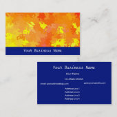 Abstrakte Visitenkarte Rot, Orange, Gelb Inferno (Vorne/Hinten)