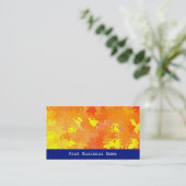 Abstrakte Visitenkarte Rot, Orange, Gelb Inferno (Stehend Vorderseite)