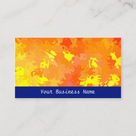 Abstrakte Visitenkarte Rot, Orange, Gelb Inferno