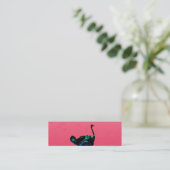 Abstrakte Visitenkarten von Ostrich Mini Visitenkarte (Stehend Vorderseite)