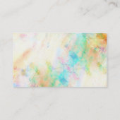 abstrakte Visitenkartenvorlage für Aquarellfarben Visitenkarte (Rückseite)