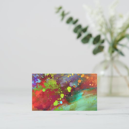 abstrakte Visitenkartenvorlage Visitenkarte (Stehend Vorderseite)