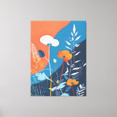 Abstrakte Vivid Blooms Leinwanddruck (Vorderseite)