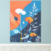 Abstrakte Vivid Blooms Leinwanddruck (Insitu (Holzboden))