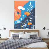 Abstrakte Vivid Blooms Leinwanddruck (Insitu (Schlafzimmer))
