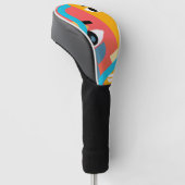 Abstrakte Vivid Face Art Golf Headcover (angewinkelt)