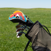 Abstrakte Vivid Face Art Golf Headcover (In SItu)