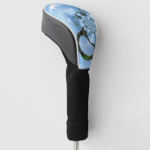 Abstrakte Vögel Blauer Himmel Golf Headcover (angewinkelt)