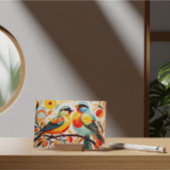 Abstrakte Vögel, die auf einem Zweig Stehend sind Postkarte