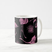 Abstrakte Vögel: einfarbiges Modemuster Kaffeetasse (VorderseiteRechts)