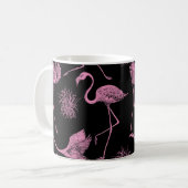 Abstrakte Vögel: einfarbiges Modemuster Kaffeetasse (Vorderseite Links)