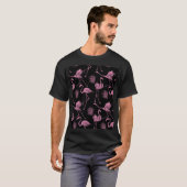 Abstrakte Vögel: einfarbiges Modemuster T-Shirt (Vorne ganz)
