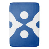 Abstrakte Vögel fett einfaches Design Deep Blue Badematte (Vorderseite Vertikal)