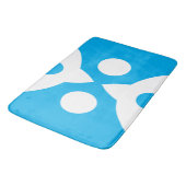 Abstrakte Vögel kühne einfache Design Sky Blue Badematte (Schrägansicht)