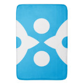 Abstrakte Vögel kühne einfache Design Sky Blue Badematte (Vorderseite Vertikal)