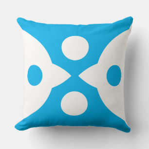 Abstrakte Vögel kühne einfache Design Sky Blue Kissen