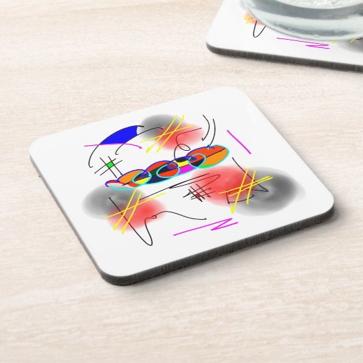 Abstrakte Vogel-Untersetzer Untersetzer (Linke Seite)