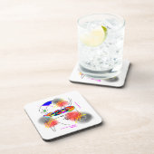 Abstrakte Vogel-Untersetzer Untersetzer (Rechte Seite)