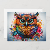 Abstrakte Vogelart Postkarte (Vorne/Hinten)