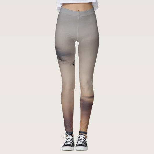 Abstrakte Vogelleggings Leggings (Vorderseite)