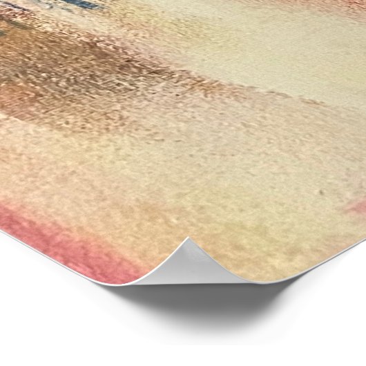 Abstrakte Vogelmigration Art Poster - farbenfrohe  (Ecke)