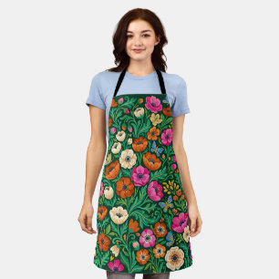 Abstrakte Volkskunst-Anemonen-Schmetterlings-Schür Schürze