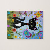 Abstrakte Volkskunst: Charmante Schwarz-Weiß-Küche Puzzle (Horizontal)