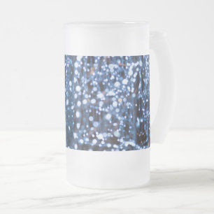 Abstrakte von Blautönen Mattierte Glass-Bier-Tasse Mattglas Bierglas
