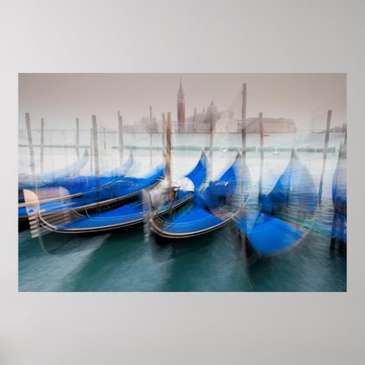 Abstrakte von Gondeln, Venedig Poster (Vorne)