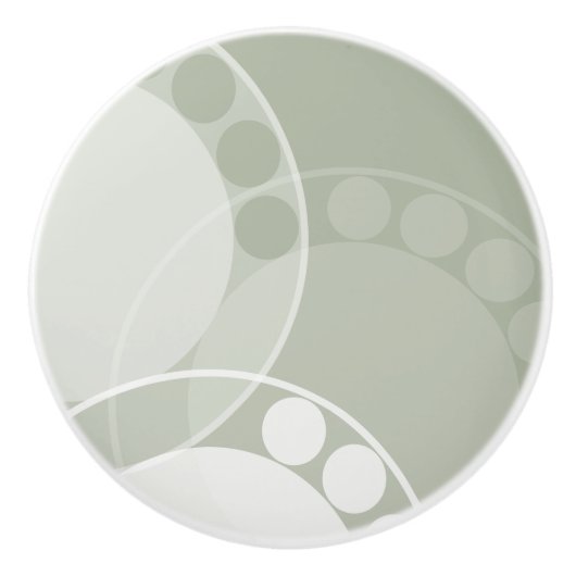 Abstrakte Vorderseite - Dunkelgrüne Schublade Keramikknauf (Vorderseite)