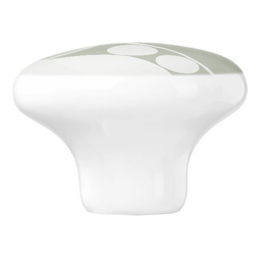 Abstrakte Vorderseite - Dunkelgrüne Schublade Keramikknauf (Seitenansicht)