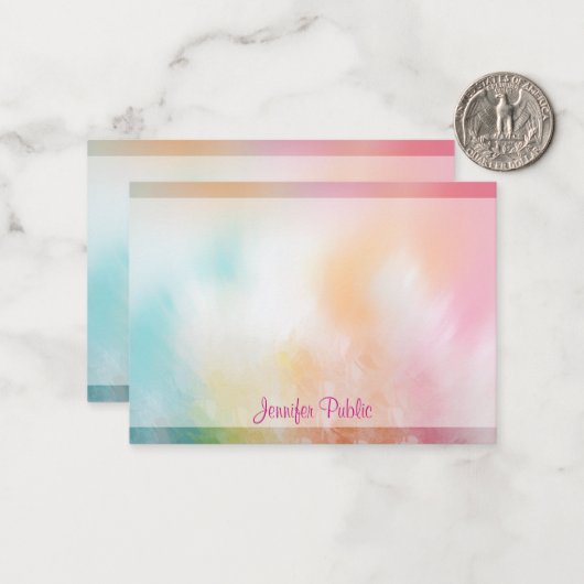 Abstrakte Vorlage für benutzerdefinierte handgesch (Vorderseite/Rückseite Beispiel)