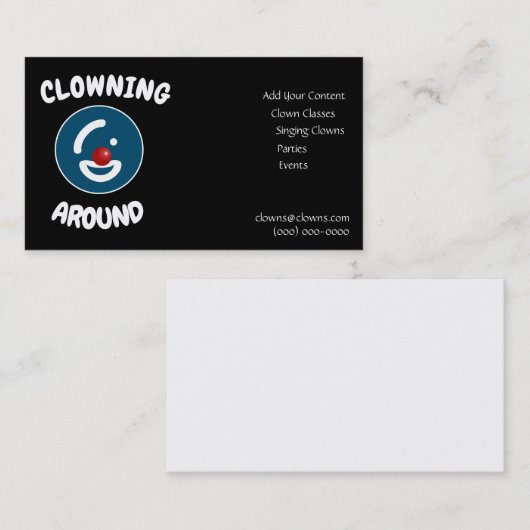 Abstrakte Vorlage für Comedy Logos Visitenkarte (Vorne/Hinten)