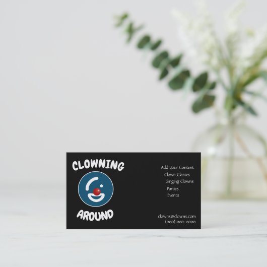 Abstrakte Vorlage für Comedy Logos Visitenkarte (Stehend Vorderseite)