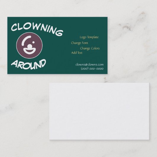 Abstrakte Vorlage für Comedy Logos Visitenkarte (Vorne/Hinten)
