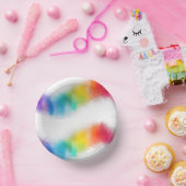 Abstrakte Vorlage Moderne Regenbogenfarben Pappteller (Party)
