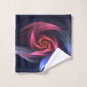 Abstrakte Vortex-Form rot und blau Badhandtuch Set (Waschlappen)