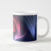 Abstrakte Vortex-Form rot und blau Jumbo-Tasse (Rechts)