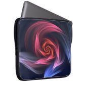 Abstrakte Vortex-Form rot und blau Laptopschutzhülle (Vorne Rechts)