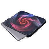 Abstrakte Vortex-Form rot und blau Laptopschutzhülle (Vorne Knopf)