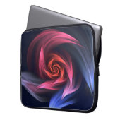 Abstrakte Vortex-Form rot und blau Laptopschutzhülle (Vorderseite Links)